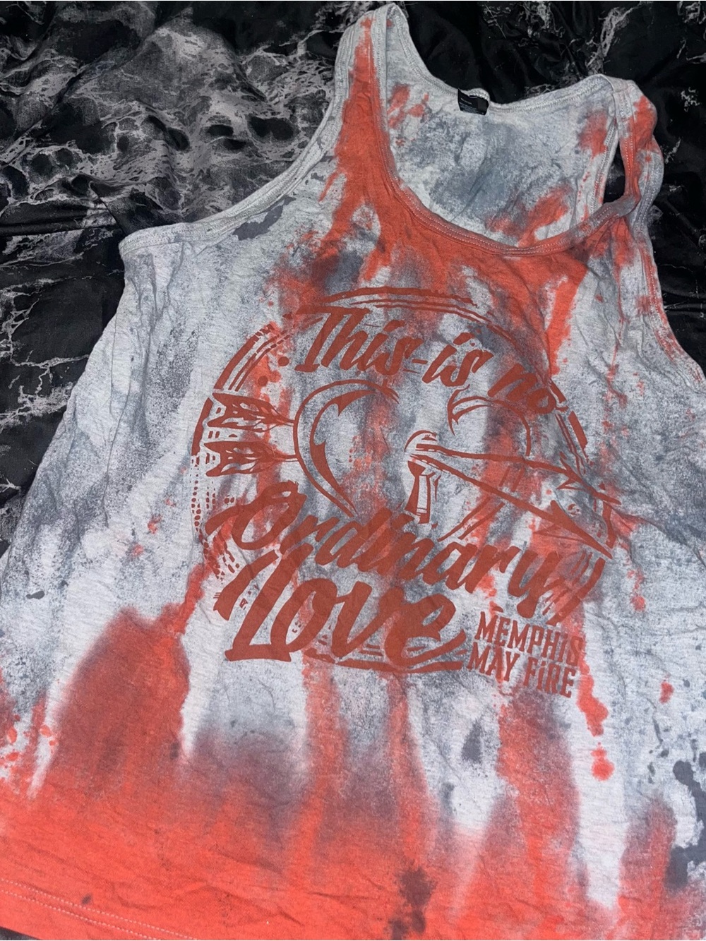 Memphis may fire this is no ordinary love Tie-Dye Tank Top size large